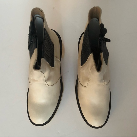 Free People James Chelsea Boots Platform White Leather NWOT Size 36 Chunky - Picture 6 of 8